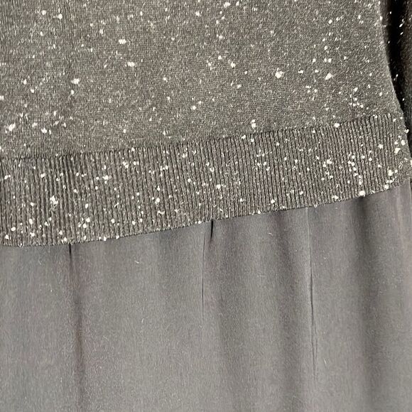 Ann Taylor LOFT 2-in-1 Sweater Dress Speckled Black Size S - Picture 10 of 10